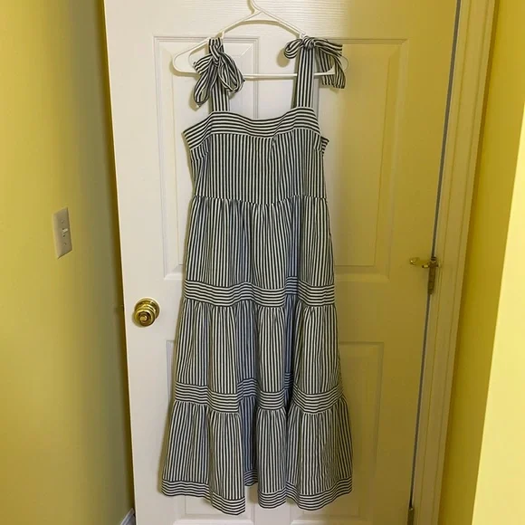 Blu Pepper | Dresses | Nwot Blu Pepper Striped Blue White Cottage Ore  Prairie Dress | Poshmark